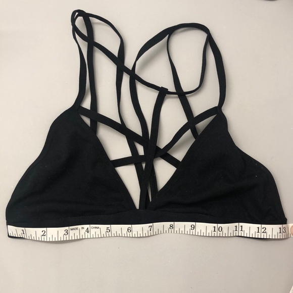 Black Strappy Cage Bralette M - Picture 4 of 5
